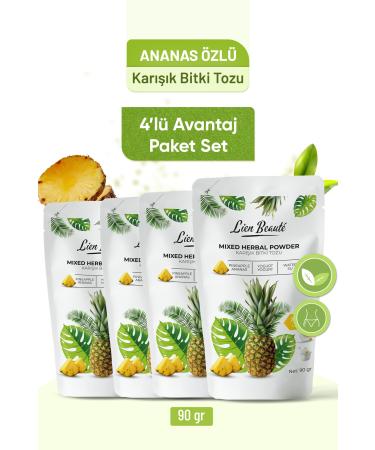 Lien Beaute Pineapple Slimming and Weight Loss Control Supporting Diet and Detox Form Powder Pack of 4