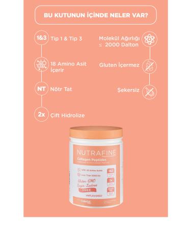 Nutrafine Advantageous 2-Piece Set Bovine Collagen Additive-Free Natural Tasteless and Odorless 0 Double Hydrolyzed Collagen - Buy Online on GoSupps.com