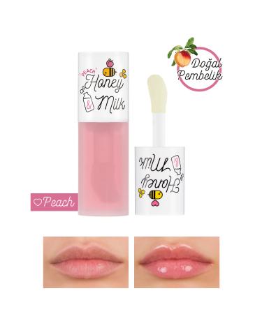 Missha Honey and Milk Nourishing Peach Flavored Lip Care Oil A'PIEU Honey&Milk Lip Oil Light (Peach)