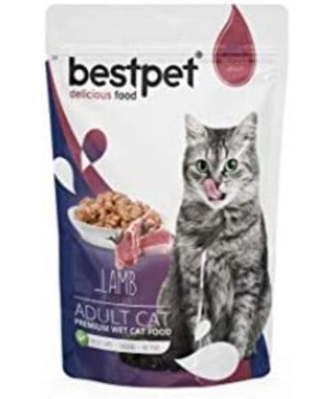 Bestpet Adult Cat Food Grain-Free Lamb Pieces in Jelly 85 gr X 24 Pieces