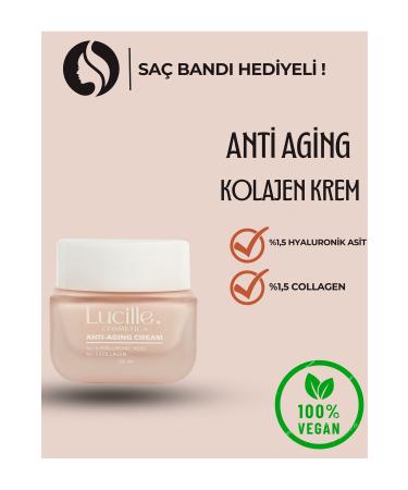 Lucille Anti Aging Anti Aging Cream - Collagen and Hyaluronic Content (Vegan Content) - 50 Ml