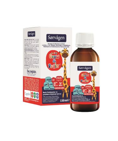 Sorvagen Grow&Brain L-arginine Citicoline Phosphatidylserine DHA Omega 3 B12 L-lysine Multi Vitamin - Buy Online on GoSupps.com