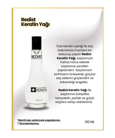 Redist Instant Repair Keratin Hair Care Oil for Extremely Damaged and Burnt Hair 100 ml - Buy Online on GoSupps.com