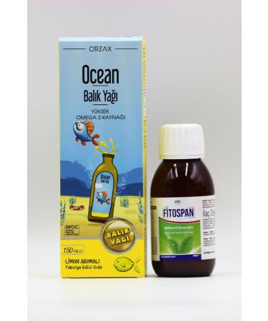 Fitospan Cough Syrup Containing Ocean Fish Oil Omega3 Lemon and Herbal Extracts