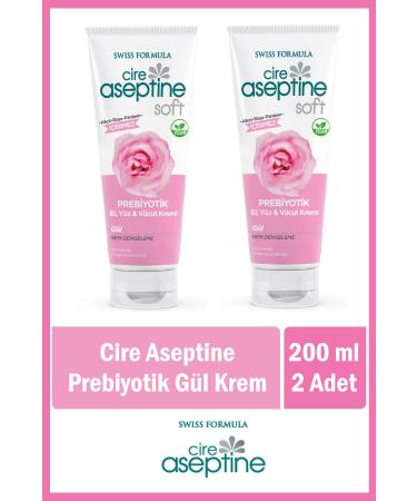 Cire Aseptine Hand Face and Body Cream 200 ml Prebiotic Rose x 2 Pcs