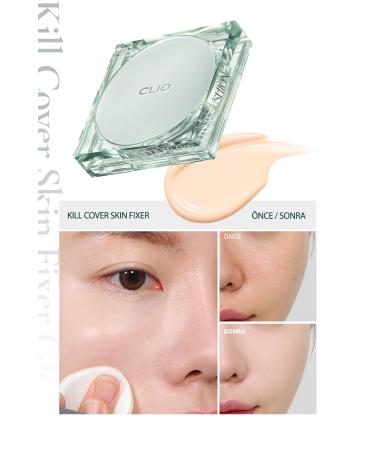 CLIO All Day Matte Cushion Foundation CLIO Kill Cover Skin Fixer Cushion (19N Porcelain) SPF50+ PA+++ - Buy Online on GoSupps.com