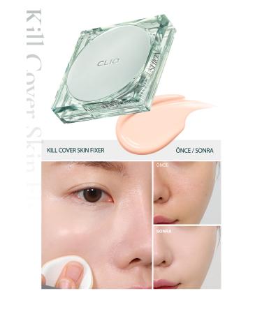 CLIO All Day Long Lasting Matte Cushion Foundation CLIO Kill Cover Skin Fixer Cushion (19C Light) SPF50+ PA+++ - Buy Online on GoSupps.com