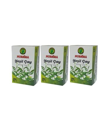 Nursima Green Tea Herbal Tea 20 Filter Bags 3 Boxes
