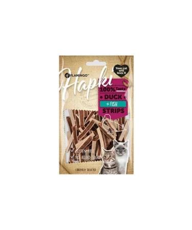 Flamingo Hapki Strips Duck and Fish Cat Reward Food 85 gr