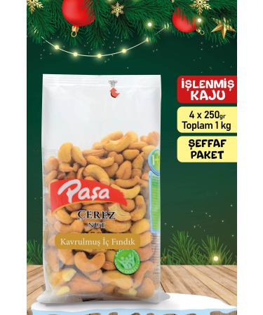 Pasha Nuts Processed Cashew Nuts 250 gr x 4 Pieces (TOTAL 1 KG)