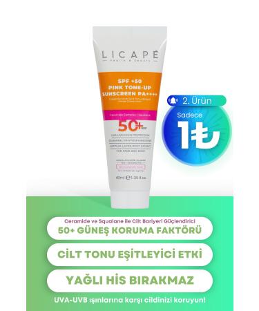 Licape High Protection Color Tone Equalizer Pink - Pink Sun Cream 40 ml