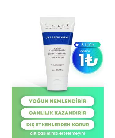 Licape Nourishing Herbal Hyaluronic Acid - Panthenol B5 Skin Care Cream 50ml