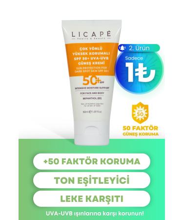 Licape Multi-Purpose High Protection Spf +50 Factor Uva - Uvb Sun Cream