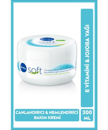 NIVEA Soft Moisturizing Care Cream 300ml and Soft Cream 75ml Hand Face Body Vitamin E Soft Skin Jojoba - Buy Online on GoSupps.com