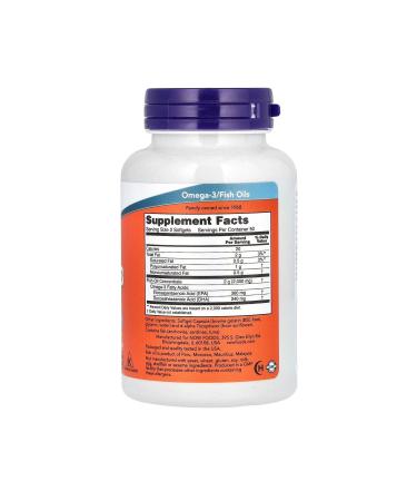 Now Foods Foods Omega3 fish oil 1000 mg 100 Softgels - Buy Online on GoSupps.com