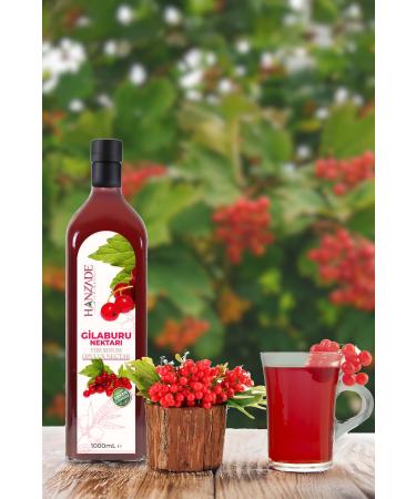 Hanzade Herbal Gilaburu Juice Nectar 1 Liter x 2 Pieces No Sugar Added Glass Bottle - Buy Online on GoSupps.com