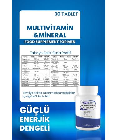 Optivita Multivitamin & Mineral for Men 30 Tablets For Men - Buy Online on GoSupps.com
