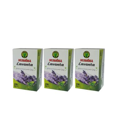 Nursima Lavender Herbal Mixed Tea 20 Filter Bags 3 Boxes