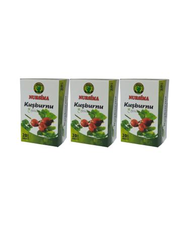Nursima Rosehip Tea 20 Filter Bags 3 Boxes