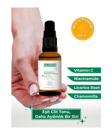 GLOWON REVITALIZING AND BRIGHTENING SERUM VITAMIN C SERUM 30 ML - Buy Online on GoSupps.com