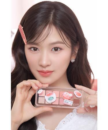 CLIO Light Textured Intense Color Eyeshadow Palette Clio Pro Eye Palette Air (09 Peach Mate Apple)