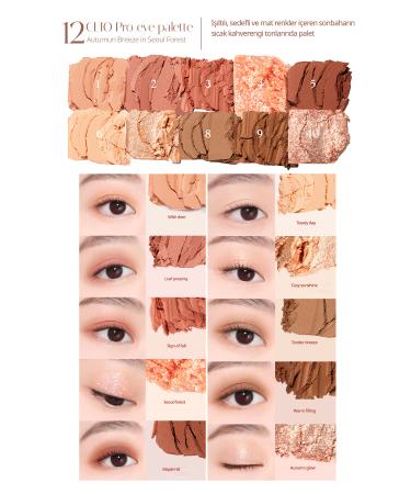 CLIO Eye-Catching Colors Intensely Pigmented Eyeshadow Palette Clio Pro Eye Palette(12Autumn Breeze in Seoul Forest) - Buy Online on GoSupps.com