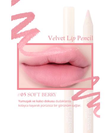 CLIO Creamy Formula Lip Pencil and Sharpener Set CLIO Velvet Lip Pencil Set 05 Soft Berry - Buy Online on GoSupps.com