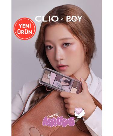 CLIO Light Textured Intense Color Eyeshadow Palette Pro Eye Palette Air (14 FOREVER MAUVE)