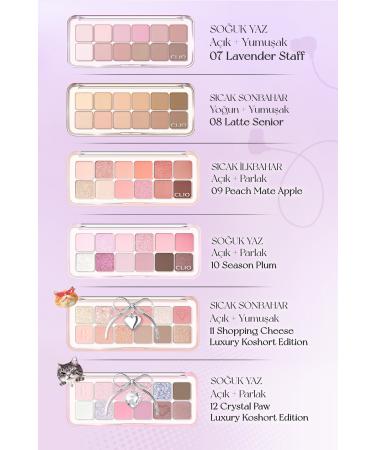 CLIO Light Textured Intense Color Eyeshadow Palette Pro Eye Palette Air (14 FOREVER MAUVE) - Buy Online on GoSupps.com