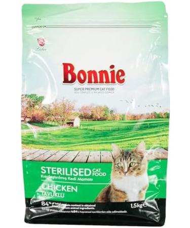 Bonnie Dry Cat Food Chicken Adult Neutered All Ages and Breeds 1.5 Kg