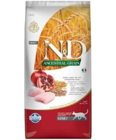 N & D Ancestral Grain Dry Cat Food Chicken Boneless Wheat Oats and Pomegranate Adult 5 kg