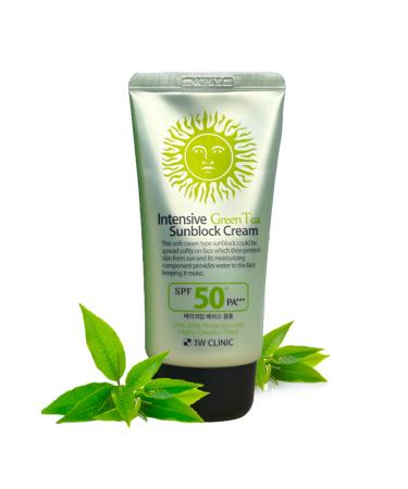 3W CLINIC Soothing and Moisturizing Green Tea Sunscreen Large 3w Clinic SPF 50+ PA +++ 70ml - Buy Online on GoSupps.com