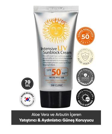 3W CLINIC High Protection Sun Cream 3w Clinic Intensive Uv Sun Block Cream Spf50+ Pa+++