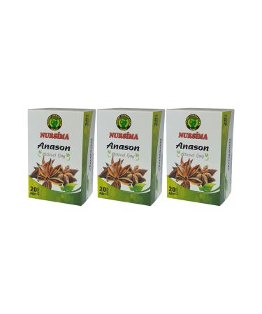 Nursima Anise Herbal Tea 20 Filter Bags 3 Boxes