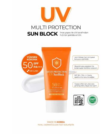 3W CLINIC High Protection Thin Structure Spf50+ Pa +++ Multi Sun Protection Uv Sun Block - Buy Online on GoSupps.com