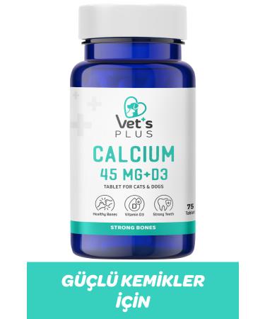 Vet's Plus Calcium Calcium Tablets for Cats and Dogs (75's)