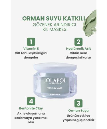 JOLAPOL Pore Purifying Clay Mask 50ml - Msk01 - Forest Water Extract High Effective - Buy Online on GoSupps.com