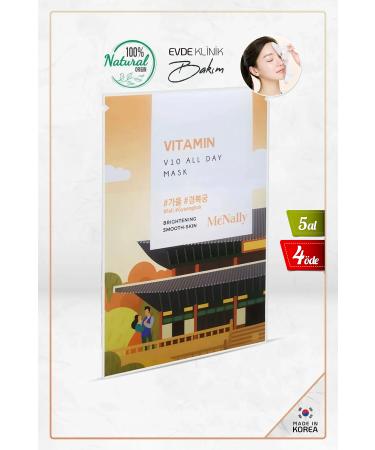 McNally Vitamin C Disposable Korean Face Mask All Day Mask Made In Korea