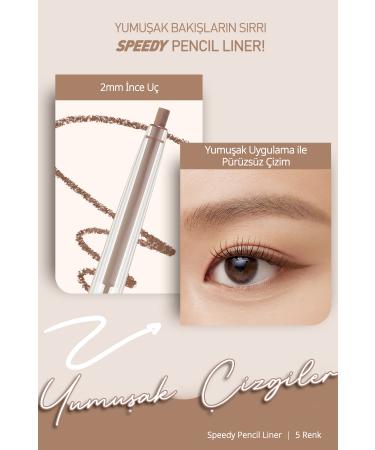 PERIPERA Waterproof Easy-to-Use Eyeliner Peripera Speedy Pencil Liner (3 Milk Tea Brown) - Buy Online on GoSupps.com