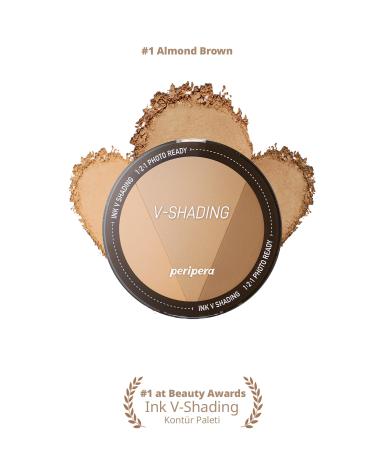 PERIPERA Contour Offering Natural Shading with Warm and Cold Tones Peripera Ink V Shading (01 Almond Brown)