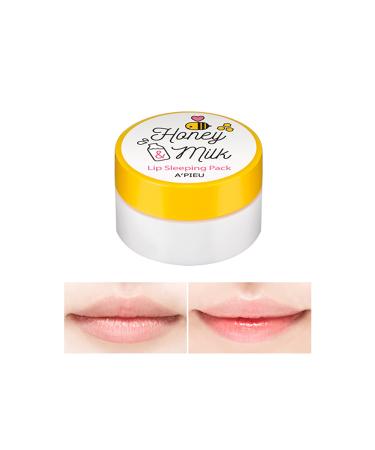 Missha Honey and Milk Nourishing and Moisturizing Night Lip Balm A'PIEU Honey & Milk Lip Sleeping Pack