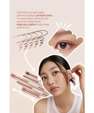 PERIPERA Waterproof Easy-to-Use Eyeliner Peripera Speedy Pencil Liner (5 Under Rosy) - Buy Online on GoSupps.com