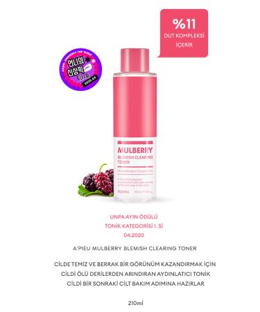 Missha Mulberry Extract Toner Helps Lighten the Appearance of Blemishes A'pieu Mulberry Blemish Clearing Toner - Buy Online on GoSupps.com