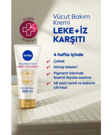 NIVEA Luminous630 Anti-Stretch Oil Serum 100ml and Anti-Spot Body Care Cream 200ml X2 Pieces - Buy Online on GoSupps.com