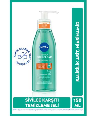 NIVEA Anti-Acne Care Set Derma Skin Clear Facial Cleansing Gel 150ml and Night Purifying Cream 40ml - Buy Online on GoSupps.com
