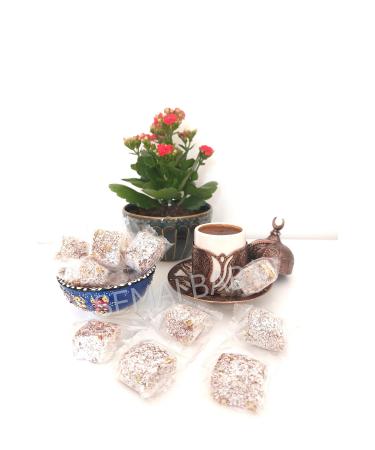 SEMA BABA Turkish Delight With Pistachio - Individual Turkish Delight with Pistachio - 1 Kg - Does Not Contain Glucose Syrup.