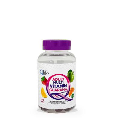 Qlife Adult Multivitamin Guarana Gummies Chewable 60 Pieces - Buy Online on GoSupps.com