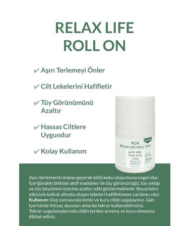 Roa Herbal Relax Life Aloe Vera Roll-on 50 ml - Buy Online on GoSupps.com