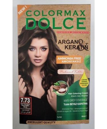 COLORMAX DOLCE Colormax Ammonia Free Hair Dye 7.73 Light Tobacco Brown