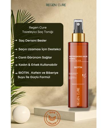 Regen Cure Refreshing Hair Tonic | Supports Hair Growth Anti-Loss and Nourishing with Biotin Complex - Buy Online on GoSupps.com